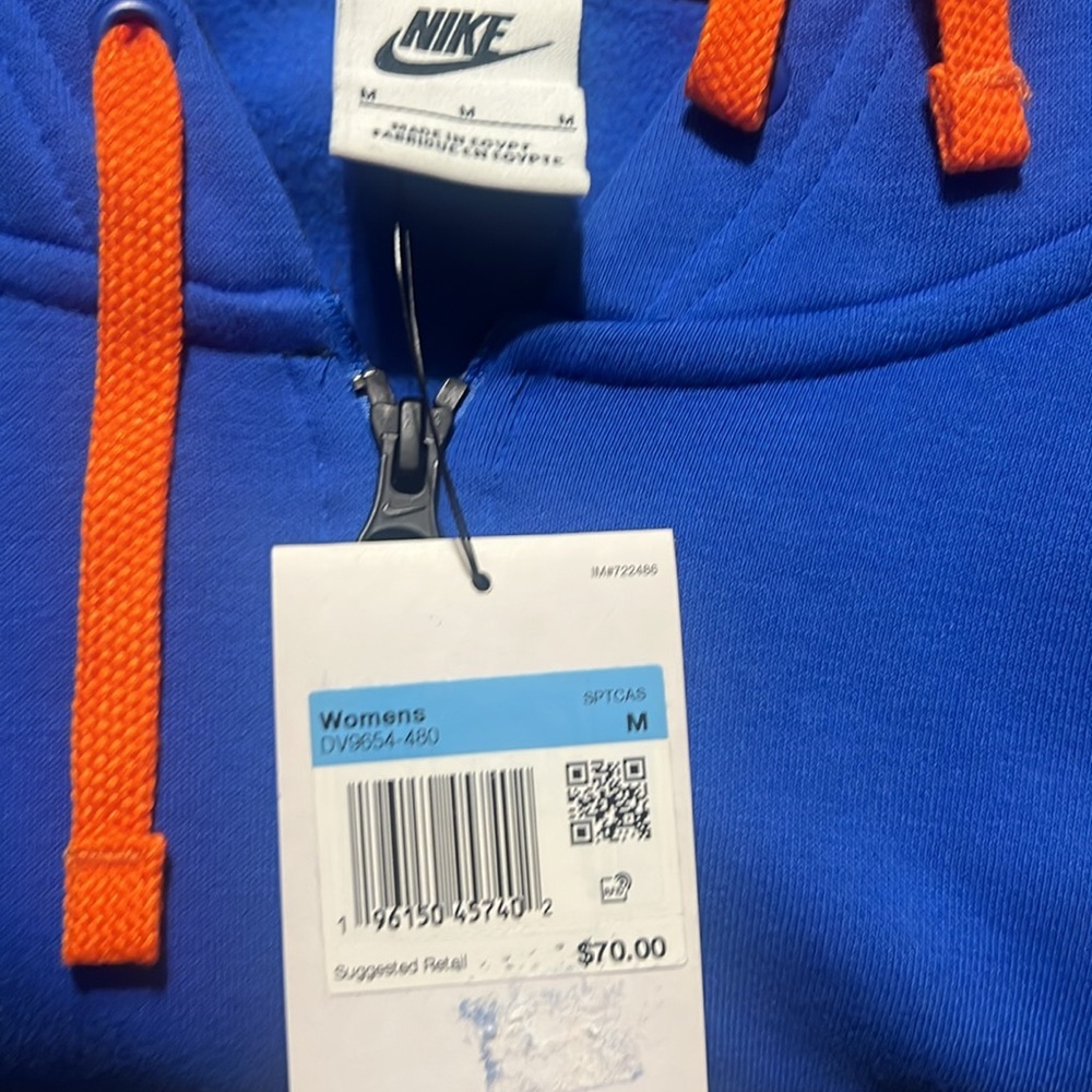 Nike Gel Trend Fleece Royal Blue Hoodie&Shorts - Picture 6 of 6